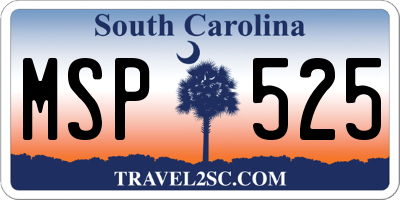 SC license plate MSP525