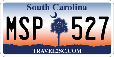 SC license plate MSP527