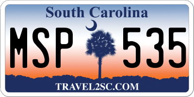 SC license plate MSP535