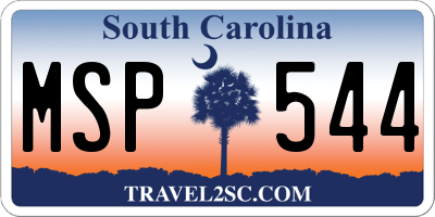 SC license plate MSP544