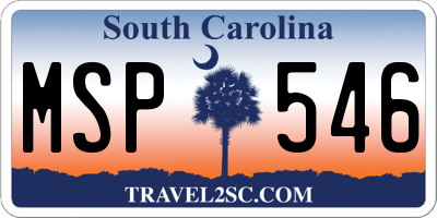SC license plate MSP546