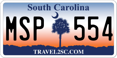 SC license plate MSP554
