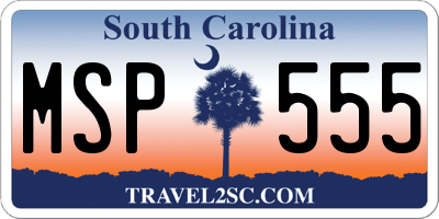 SC license plate MSP555