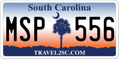 SC license plate MSP556