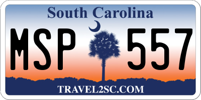 SC license plate MSP557