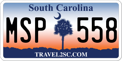SC license plate MSP558