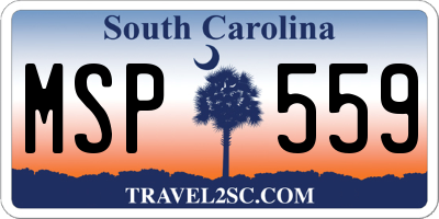 SC license plate MSP559