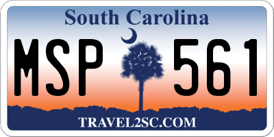 SC license plate MSP561