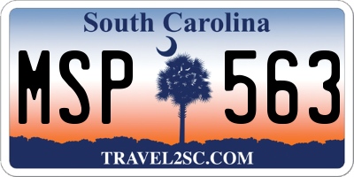 SC license plate MSP563