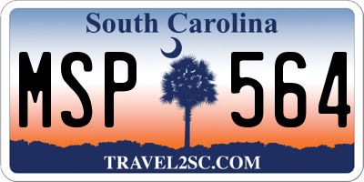 SC license plate MSP564