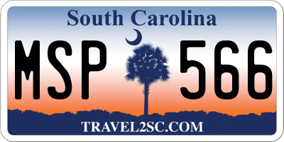 SC license plate MSP566