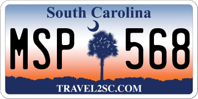 SC license plate MSP568