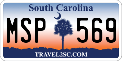 SC license plate MSP569