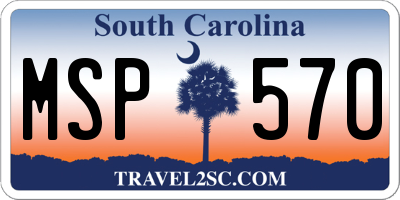 SC license plate MSP570