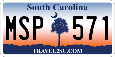 SC license plate MSP571