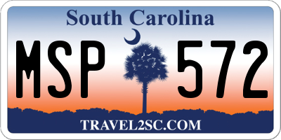 SC license plate MSP572