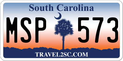 SC license plate MSP573