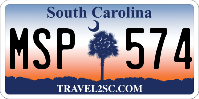 SC license plate MSP574