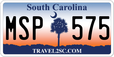 SC license plate MSP575