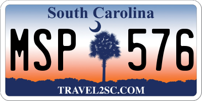 SC license plate MSP576