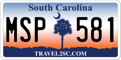 SC license plate MSP581
