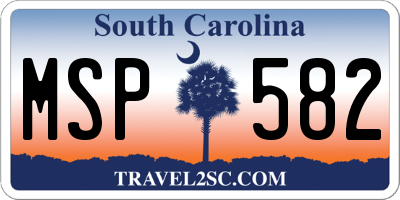 SC license plate MSP582