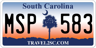 SC license plate MSP583