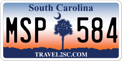 SC license plate MSP584