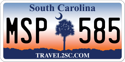 SC license plate MSP585