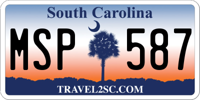 SC license plate MSP587