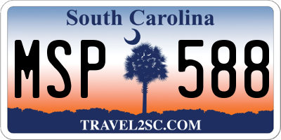 SC license plate MSP588