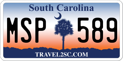 SC license plate MSP589