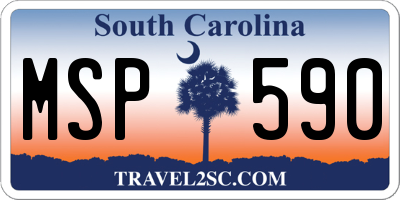 SC license plate MSP590