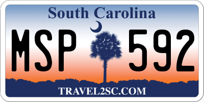SC license plate MSP592