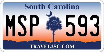 SC license plate MSP593