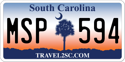 SC license plate MSP594