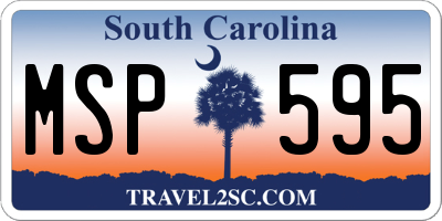 SC license plate MSP595