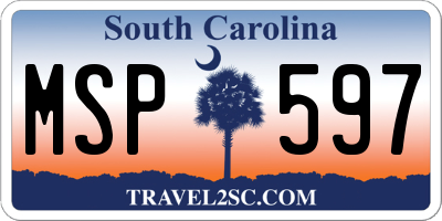 SC license plate MSP597