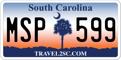 SC license plate MSP599