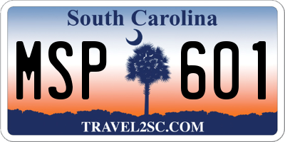 SC license plate MSP601