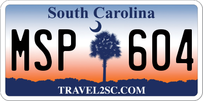 SC license plate MSP604