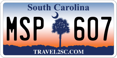 SC license plate MSP607