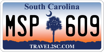 SC license plate MSP609