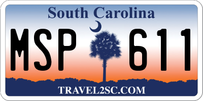 SC license plate MSP611