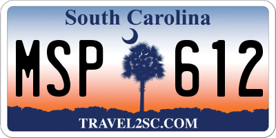 SC license plate MSP612