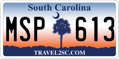 SC license plate MSP613