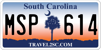 SC license plate MSP614