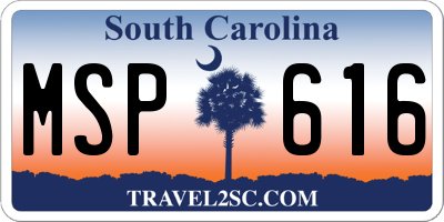 SC license plate MSP616