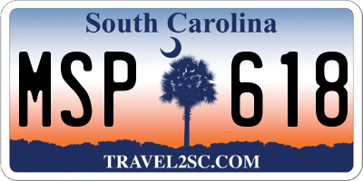 SC license plate MSP618