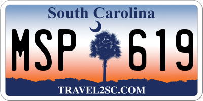 SC license plate MSP619